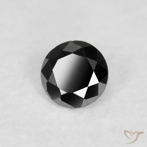 0.03 ct Black Diamond Stone, Natural Diamond in Diamond-Cut Shape for Sale