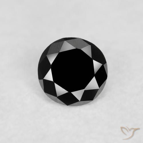 0.03ct Natural Black Diamond, Round, Opaque