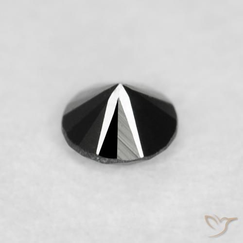 Diamond Gemstone in 2.1 mm (calibrated) Size for Sale, Diamond Stone in Black Color