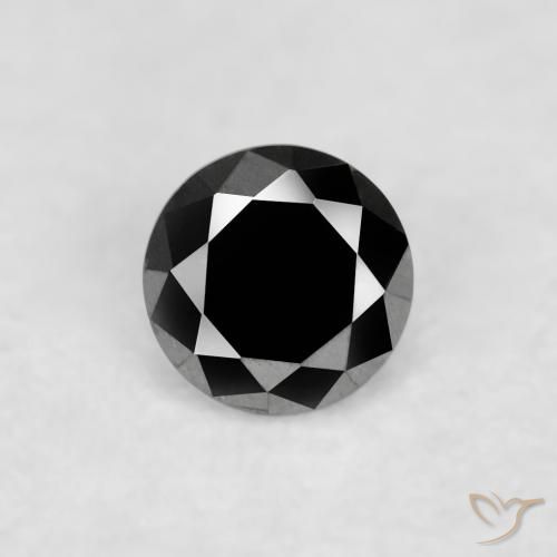 0.03ct Natural Black Diamond, Round, Opaque