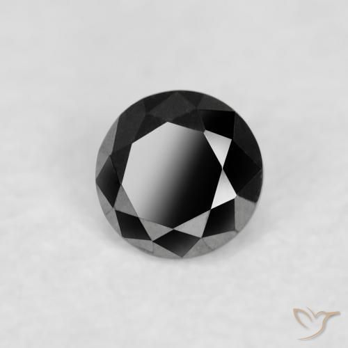 0.03 ct Black Diamond Stone, Natural Diamond in Diamond-Cut Shape for Sale