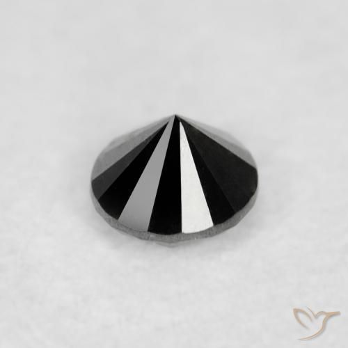 Diamond Gemstone in 2.1 mm (calibrated) Size for Sale, Diamond Stone in Black Color