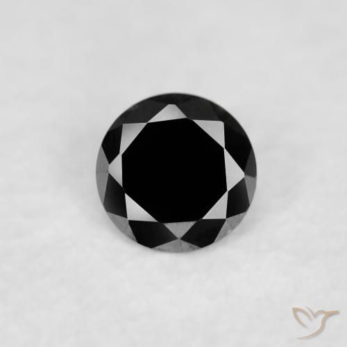 0.03ct Natural Black Diamond, Round, Opaque