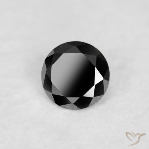 0.03 ct Black Diamond Stone, Natural Diamond in Diamond-Cut Shape for Sale