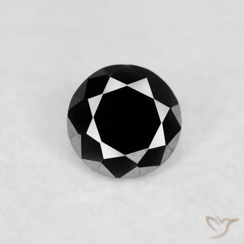 0.03ct Natural Black Diamond, Round, Opaque