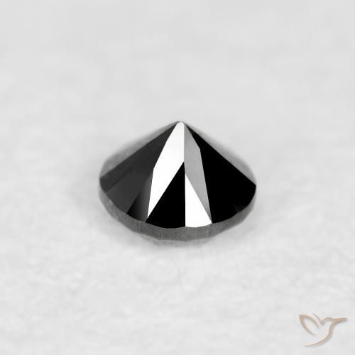 Diamond Gemstone in 2.1 mm (calibrated) Size for Sale, Diamond Stone in Black Color