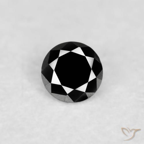0.03ct Natural Black Diamond, Round, Transparent