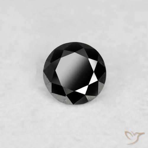 0.03 ct Black Diamond Stone, Natural Diamond in Diamond-Cut Shape for Sale