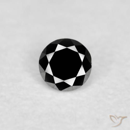 0.03ct Natural Black Diamond, Round, Opaque