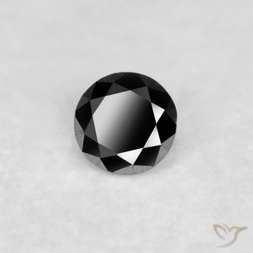0.03 ct Black Diamond Stone, Natural Diamond in Diamond-Cut Shape for Sale