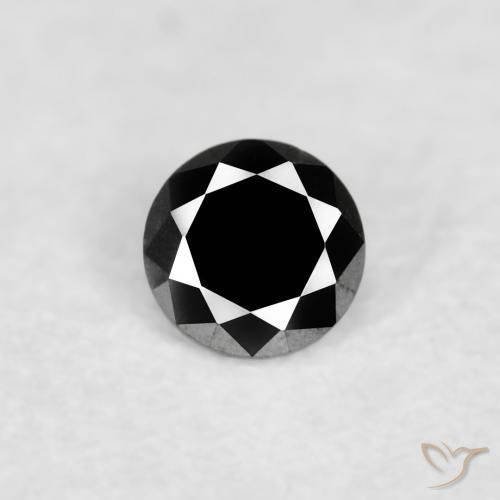 0.02ct Natural Black Diamond, Round, Opaque