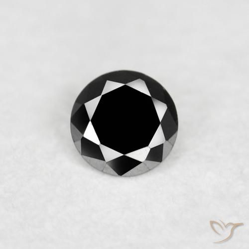 0.03ct Natural Black Diamond, Round, Opaque