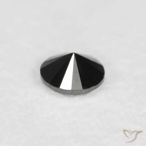 Diamond Gemstone in 2 mm (calibrated) Size for Sale, Diamond Stone in Black Color
