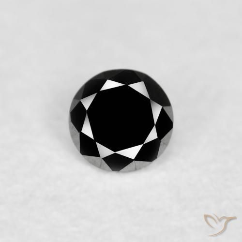 0.03ct Natural Black Diamond, Round, Opaque
