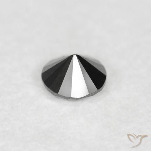 Diamond Gemstone in 2.1 mm (calibrated) Size for Sale, Diamond Stone in Black Color