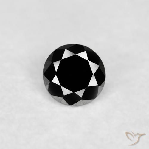 0.03ct Natural Black Diamond, Round, Opaque