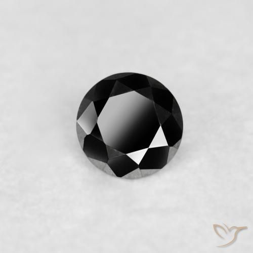0.03 ct Black Diamond Stone, Natural Diamond in Diamond-Cut Shape for Sale