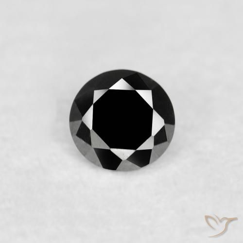 0.02ct Natural Black Diamond, Round, Opaque