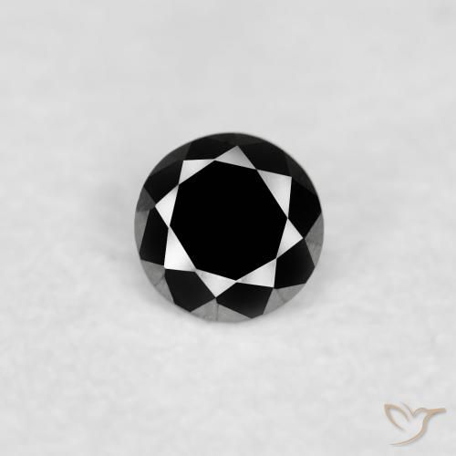0.03ct Natural Black Diamond, Round, Opaque