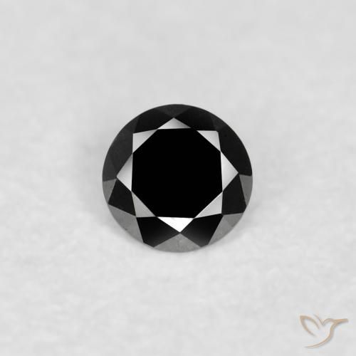 0.03ct Natural Black Diamond, Round, Opaque