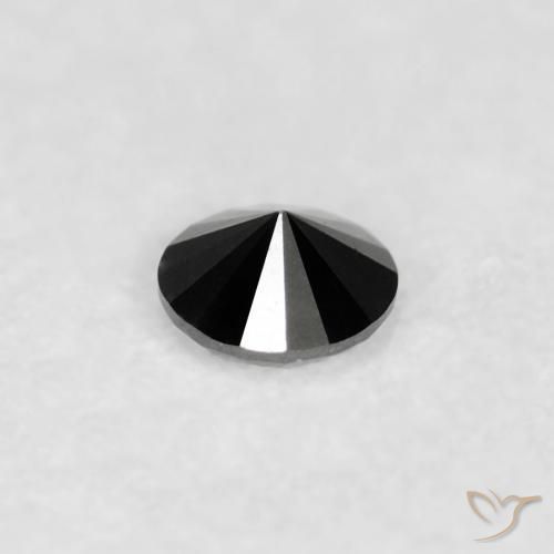 Diamond Gemstone in 2.1 mm (calibrated) Size for Sale, Diamond Stone in Black Color