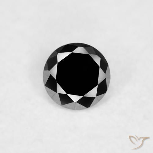 0.03ct Natural Black Diamond, Round, Opaque