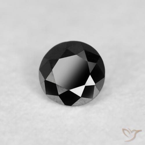 0.04 ct Black Diamond Stone, Natural Diamond in Diamond-Cut Shape for Sale