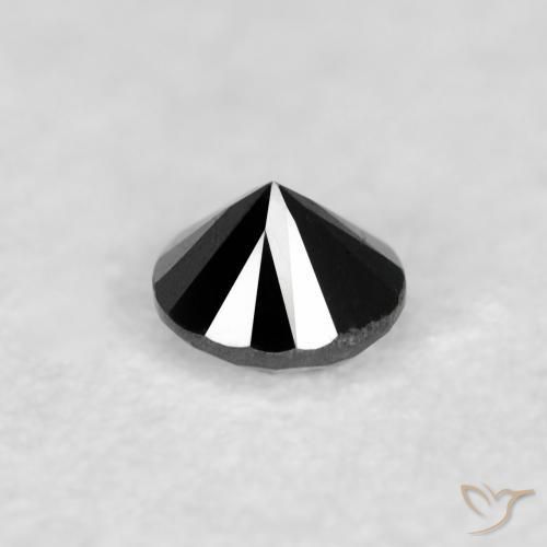 Diamond Gemstone in 2.1 mm (calibrated) Size for Sale, Diamond Stone in Black Color