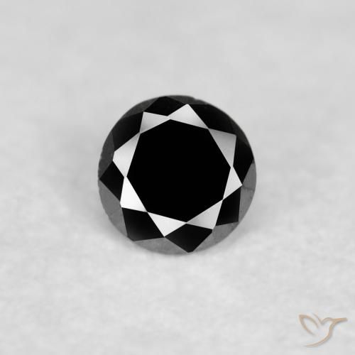 0.03ct Natural Black Diamond, Round, Opaque