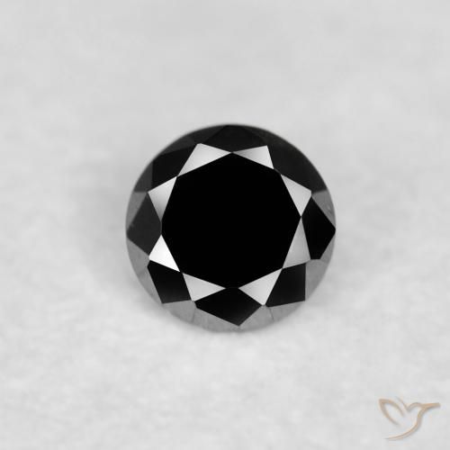 0.03ct Natural Black Diamond, Round, Opaque