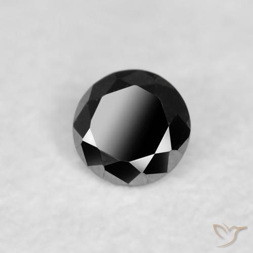 0.03 ct Black Diamond Stone, Natural Diamond in Diamond-Cut Shape for Sale