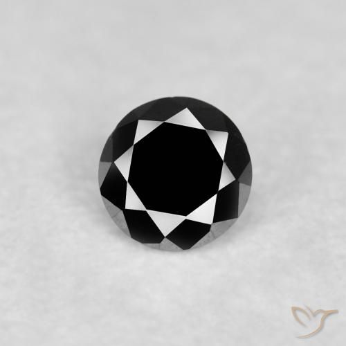 0.03ct Natural Black Diamond, Round, Opaque