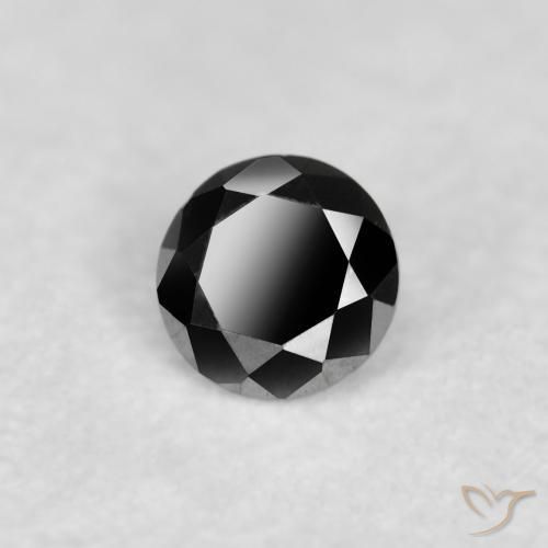 0.03 ct Black Diamond Stone, Natural Diamond in Diamond-Cut Shape for Sale