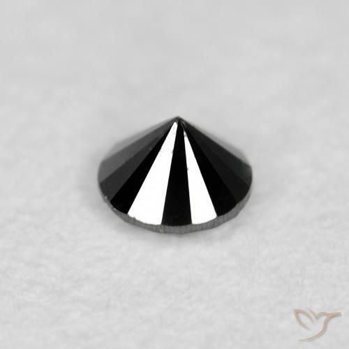 Diamond Gemstone in 2.1 mm (calibrated) Size for Sale, Diamond Stone in Black Color