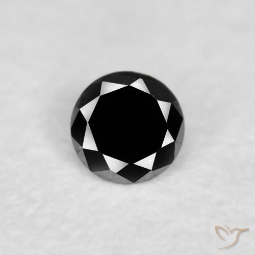0.02ct Natural Black Diamond, Round, Opaque