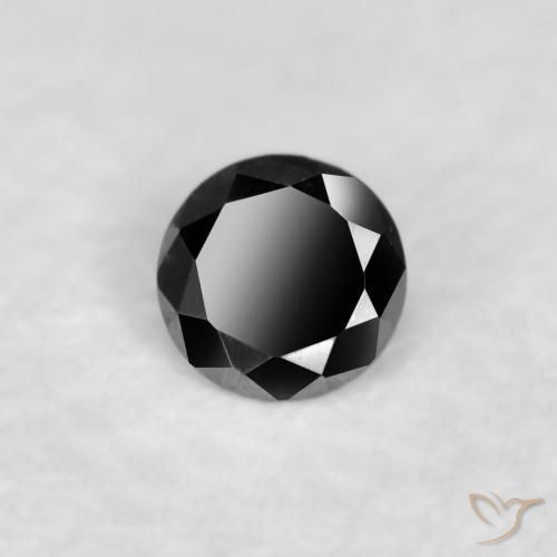 0.02 ct Black Diamond Stone, Natural Diamond in Diamond-Cut Shape for Sale