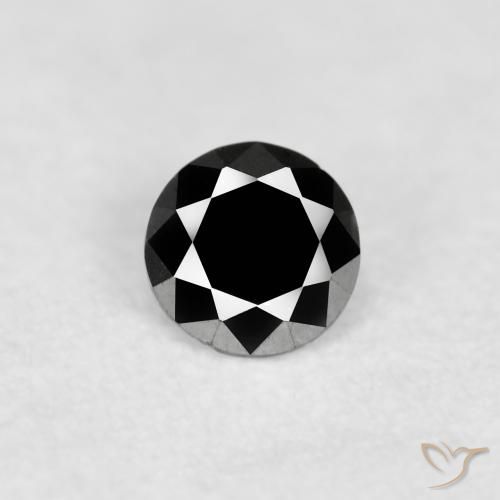 0.08ct Natural Black Diamond, Round, Opaque