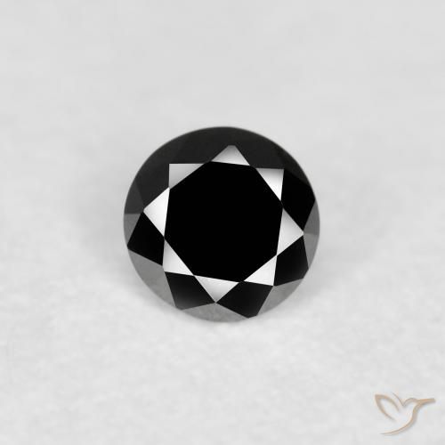 0.07ct Natural Black Diamond, Round, Opaque