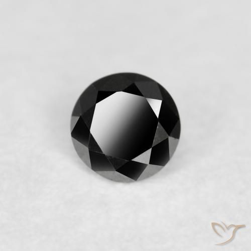 0.07 ct Black Diamond Stone, Natural Diamond in Diamond-Cut Shape for Sale
