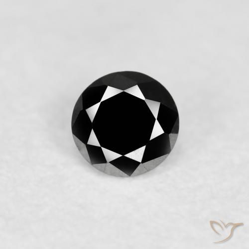 0.09ct Natural Black Diamond, Round, Opaque