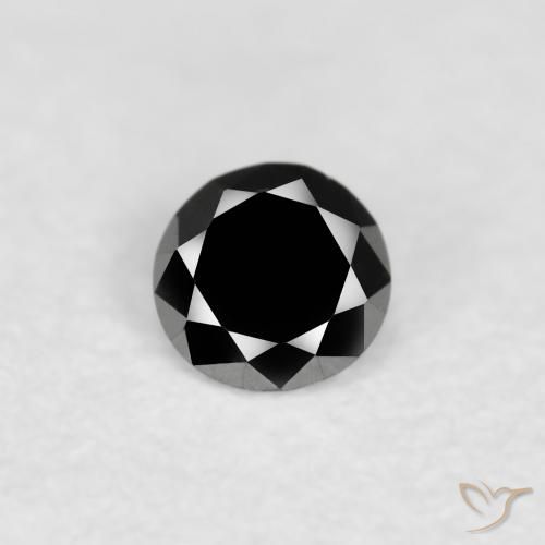 0.08ct Natural Black Diamond, Round, Opaque