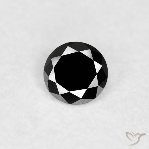 0.06ct Natural Black Diamond, Round, Opaque