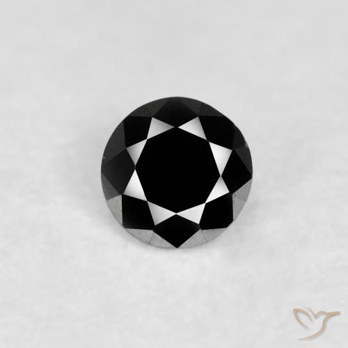 0.09ct Natural Black Diamond, Round, Opaque