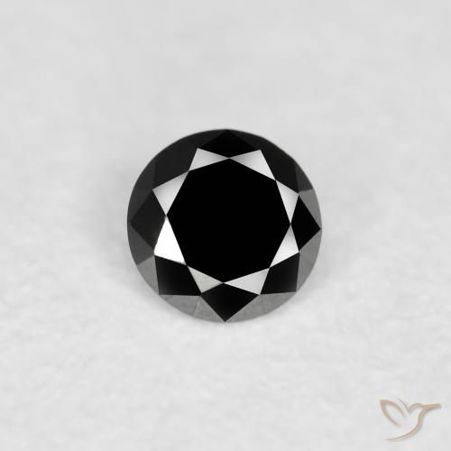 0.06ct Natural Black Diamond, Round, Opaque