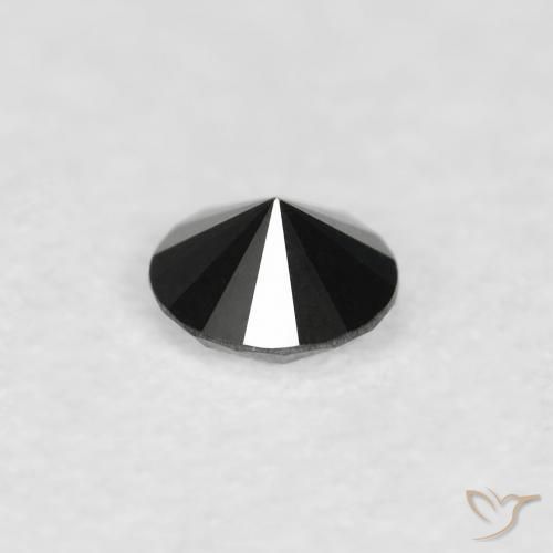 Diamond Gemstone in 2.6 mm (calibrated) Size for Sale, Diamond Stone in Black Color