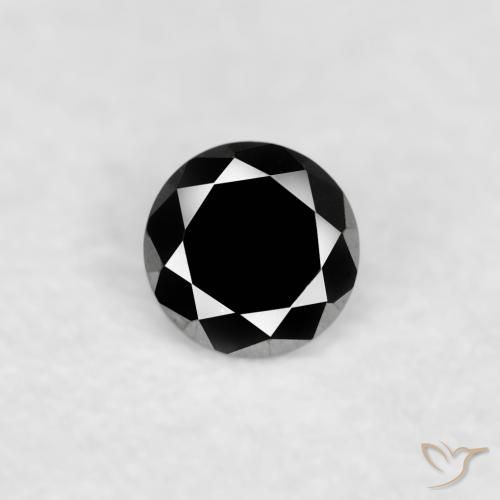 0.02ct Natural Black Diamond, Round, Opaque