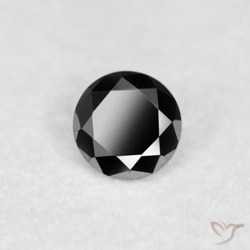 0.02 ct Black Diamond Stone, Natural Diamond in Diamond-Cut Shape for Sale