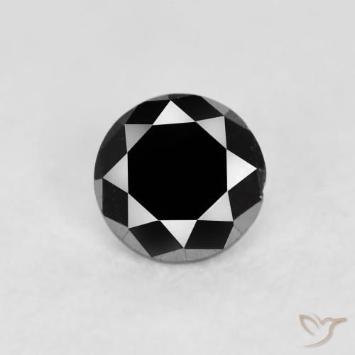 0.09ct Natural Black Diamond, Round, Opaque