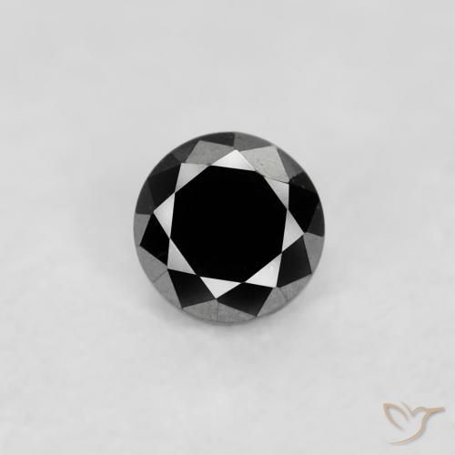0.03ct Natural Black Diamond, Round, Opaque