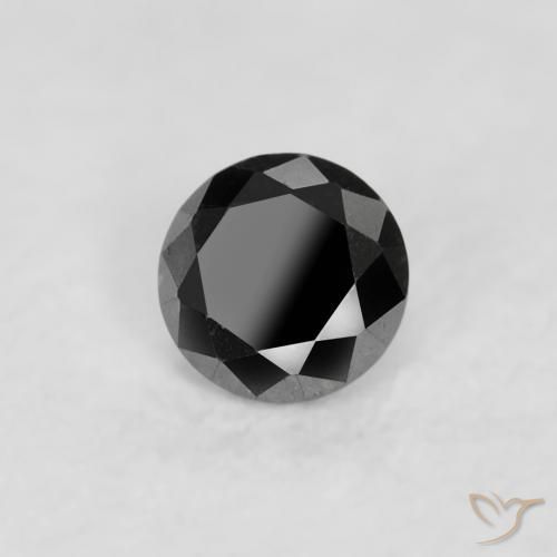 0.04 ct Black Diamond Stone, Natural Diamond in Diamond-Cut Shape for Sale
